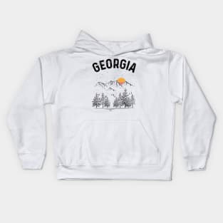 Georgia State Vintage Retro Kids Hoodie